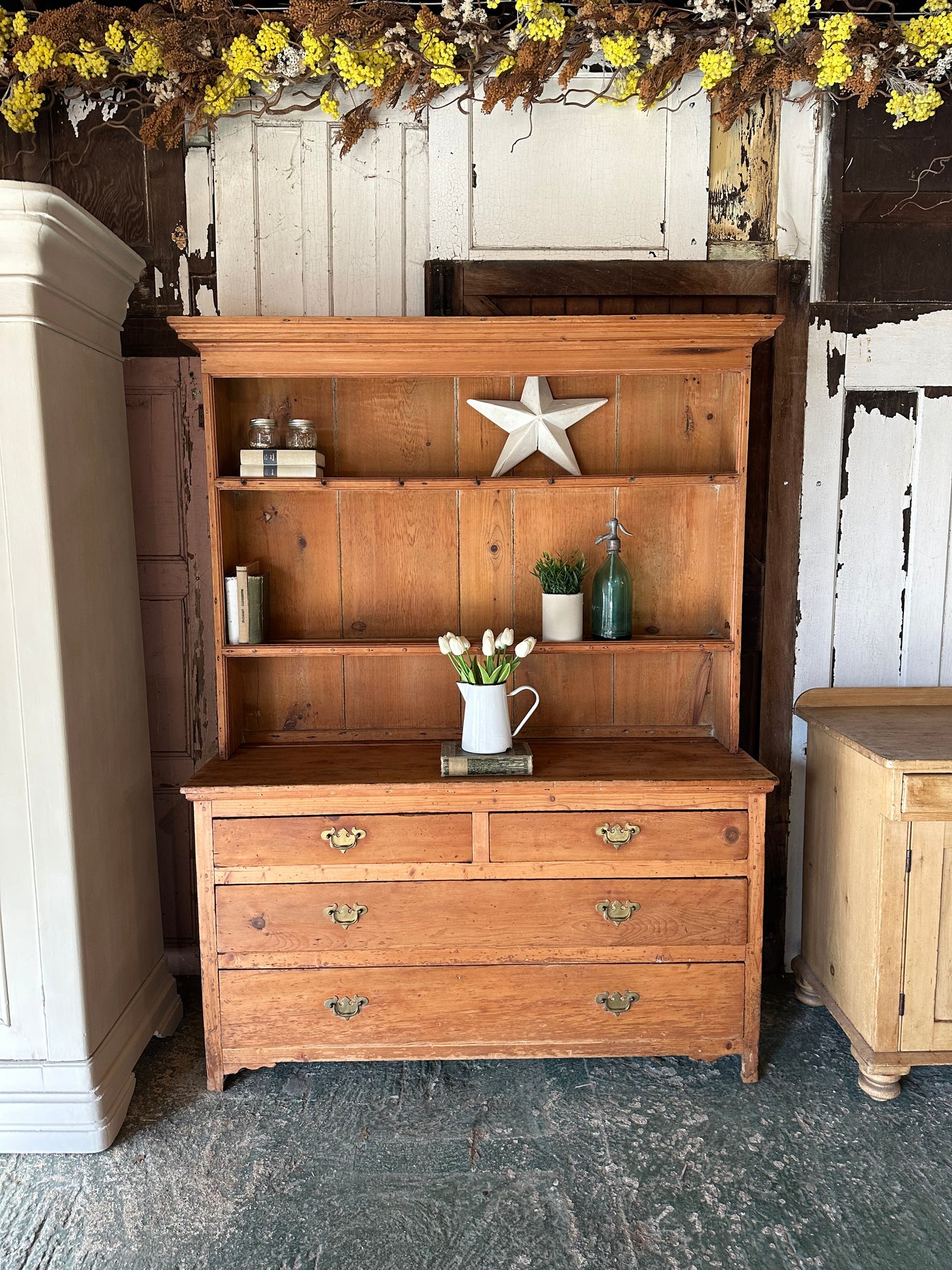 Rustic vintage dresser