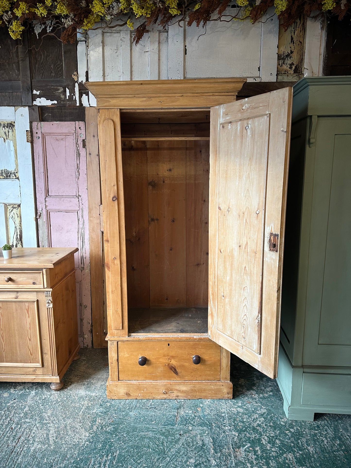 Rustic vintage wardrobe