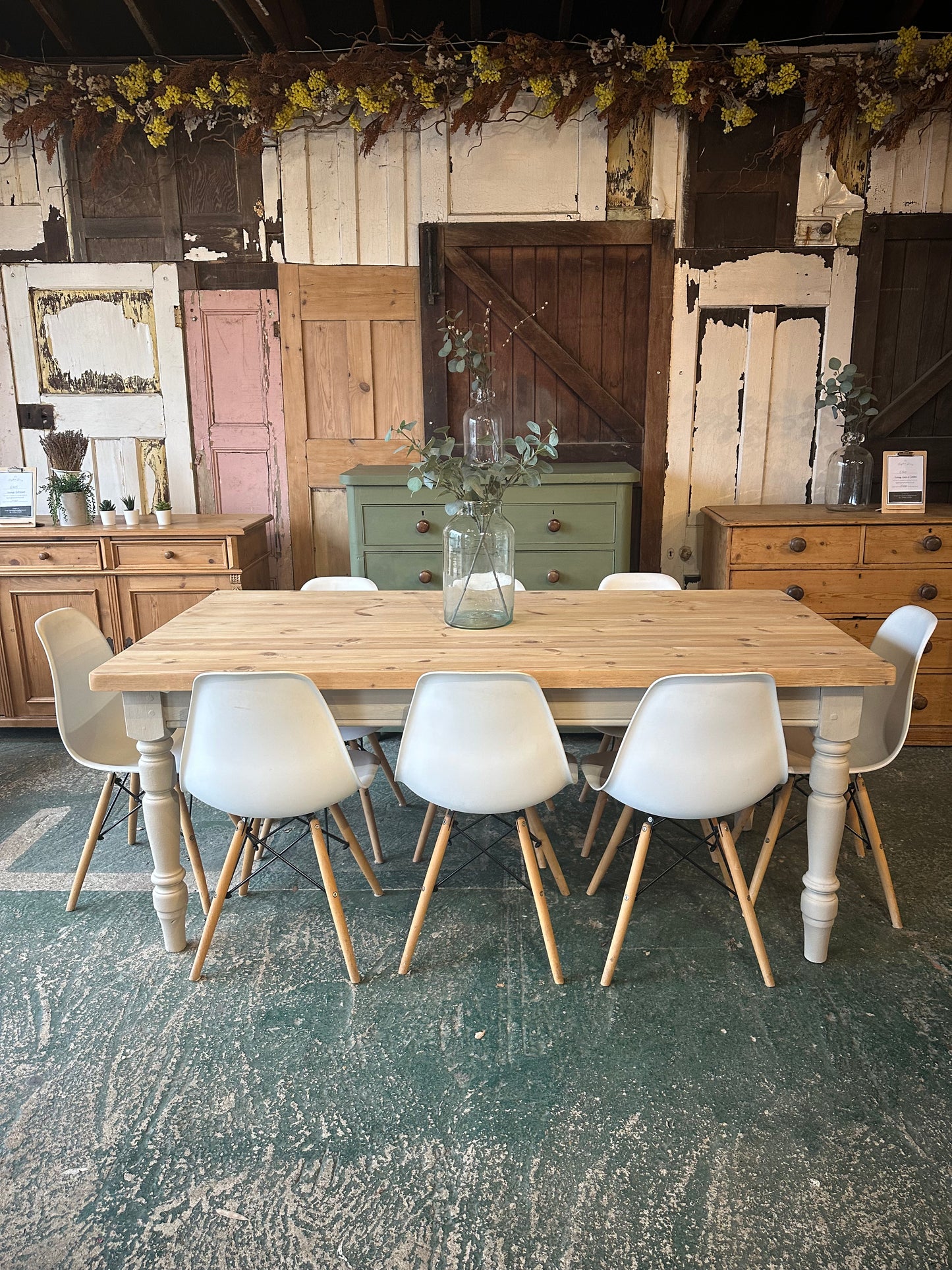 Rustic farmhouse table 8 seater