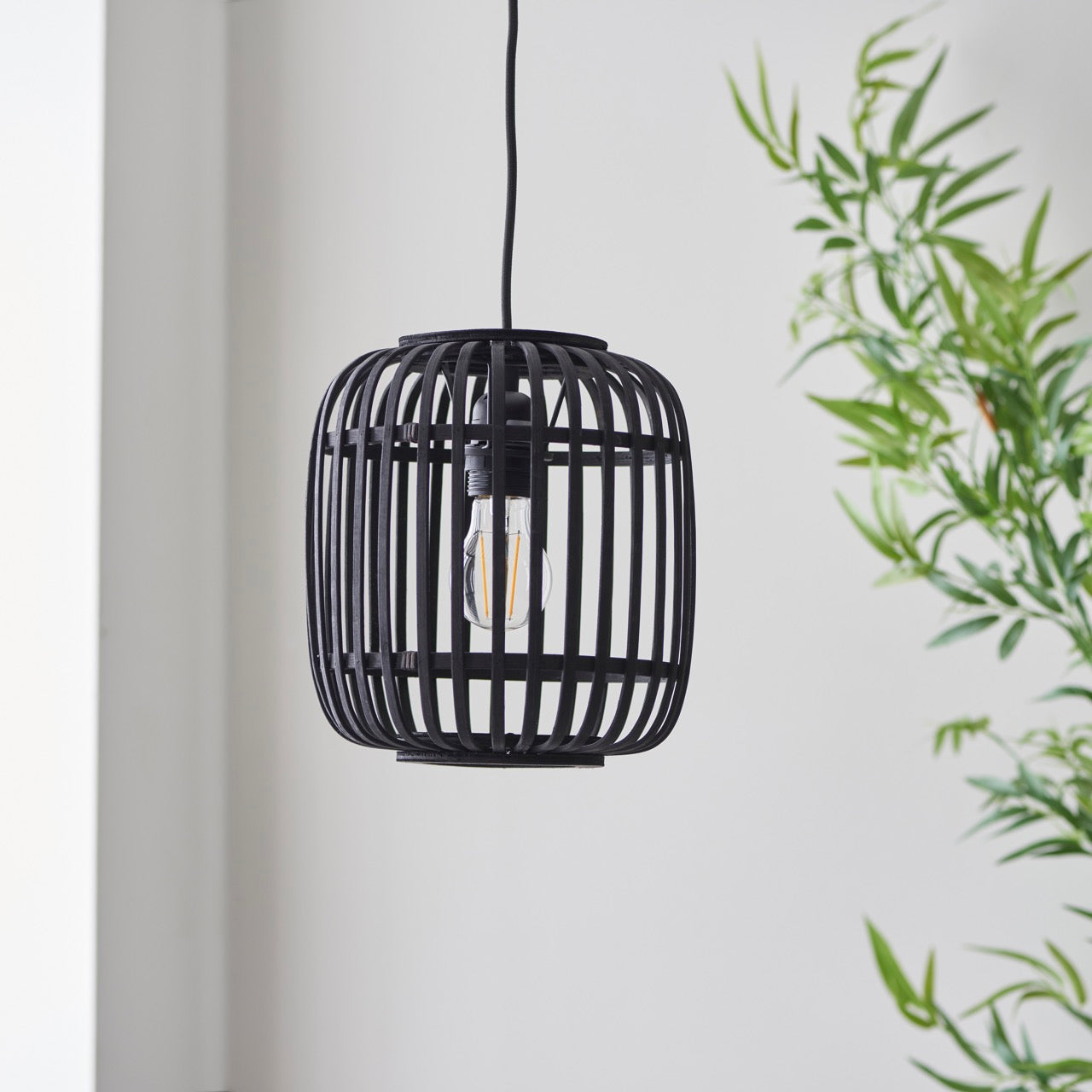 Mathias 1 Pendant Light Dark Bamboo