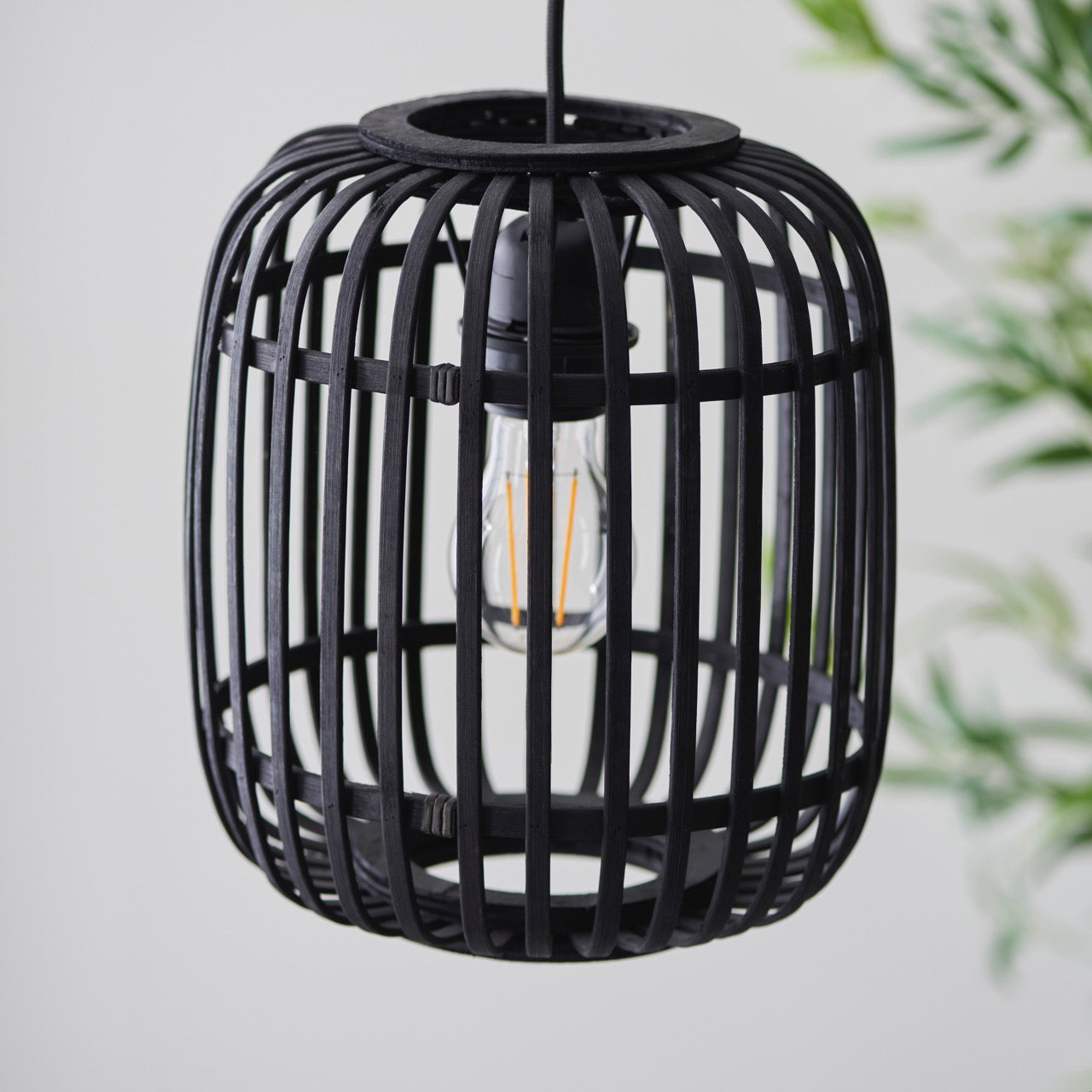Mathias 1 Pendant Light Dark Bamboo