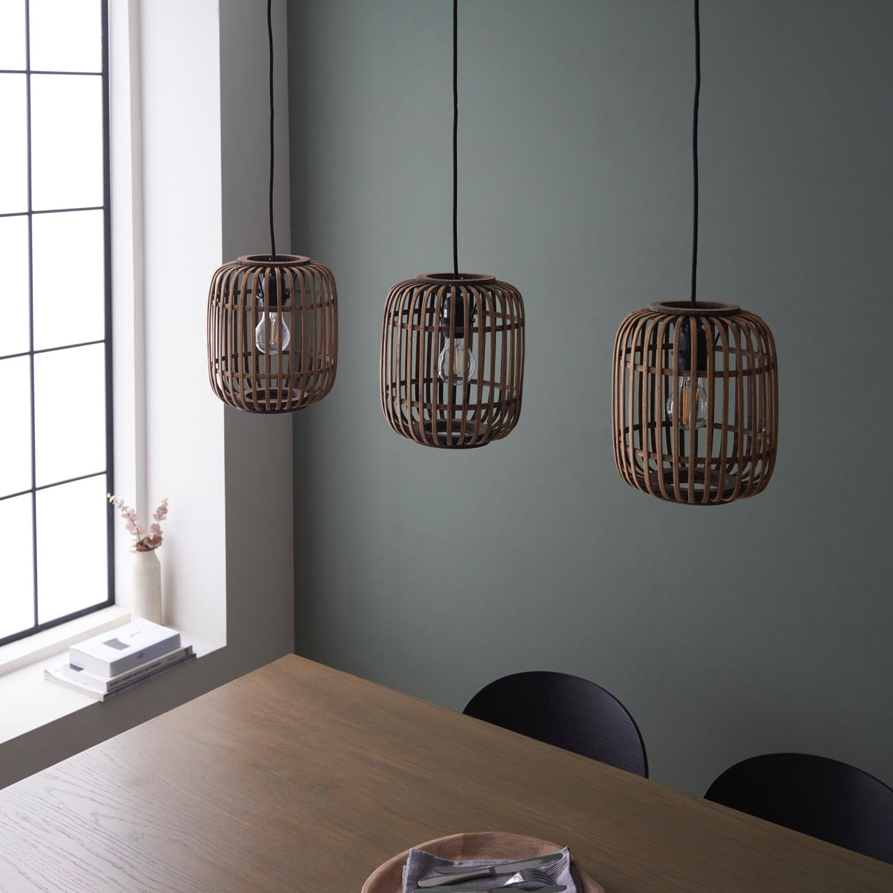 Mathias 3 Pendant Light Natural Bamboo