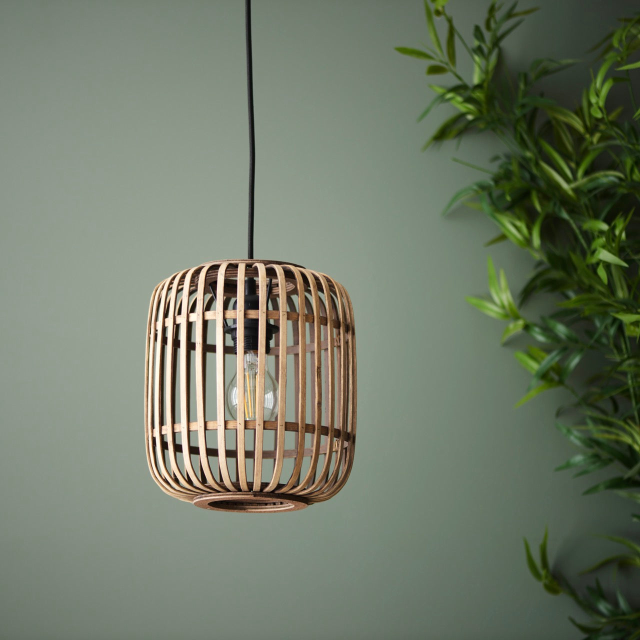 Mathias 1 Pendant Light Natural Bamboo