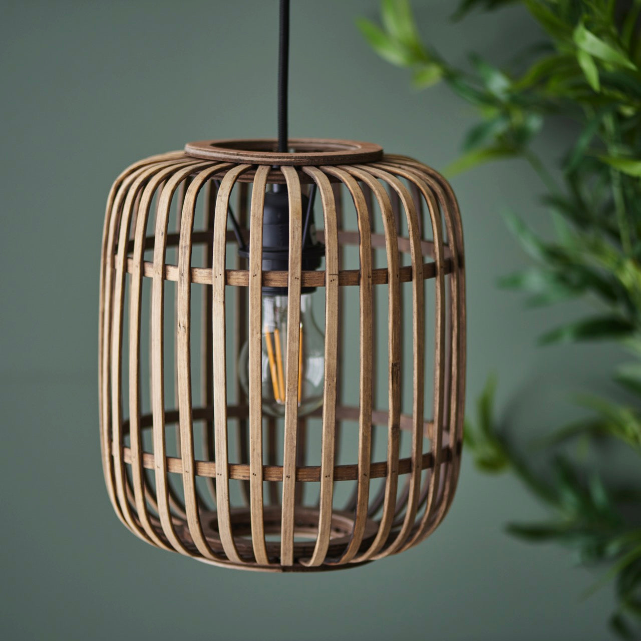 Mathias 1 Pendant Light Natural Bamboo