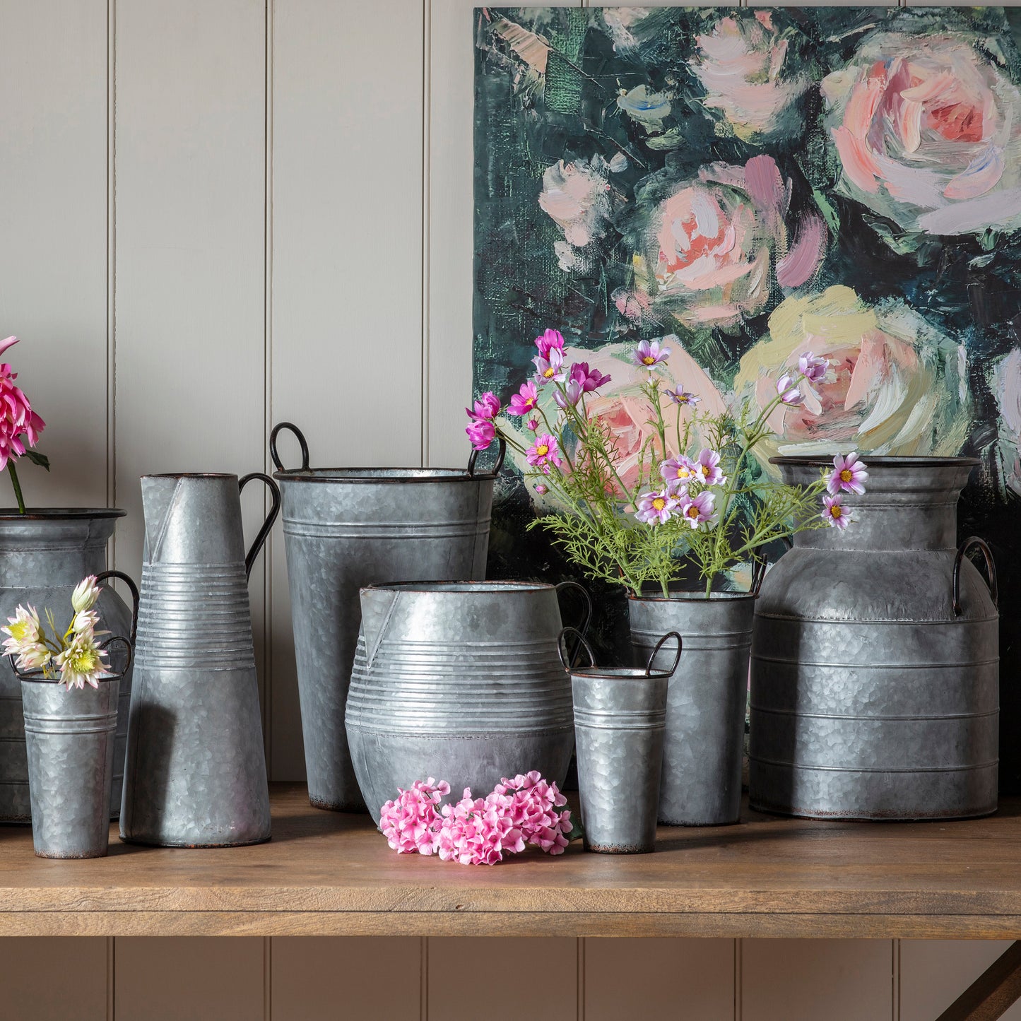 Levens Wide Galvanised Pitcher Small