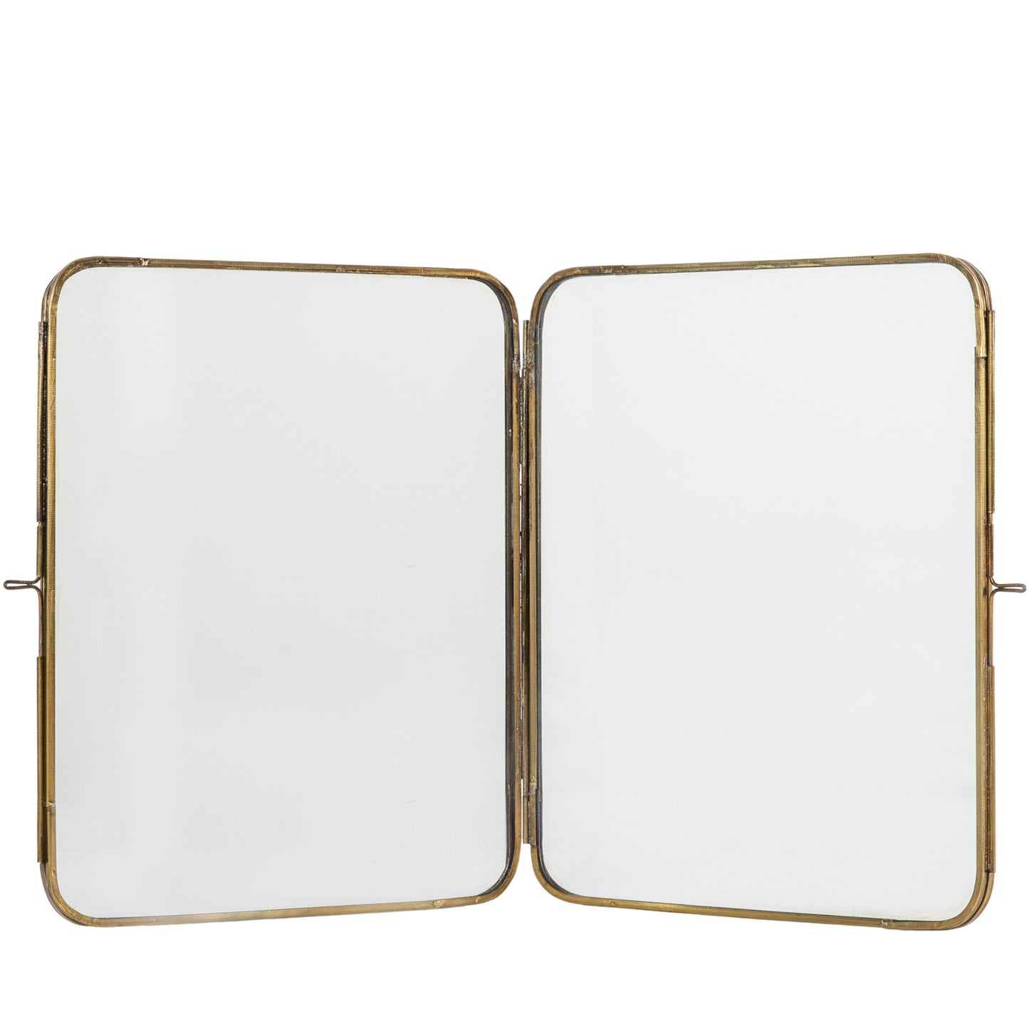 Zuri Double Photo Frame Antique Brass Large