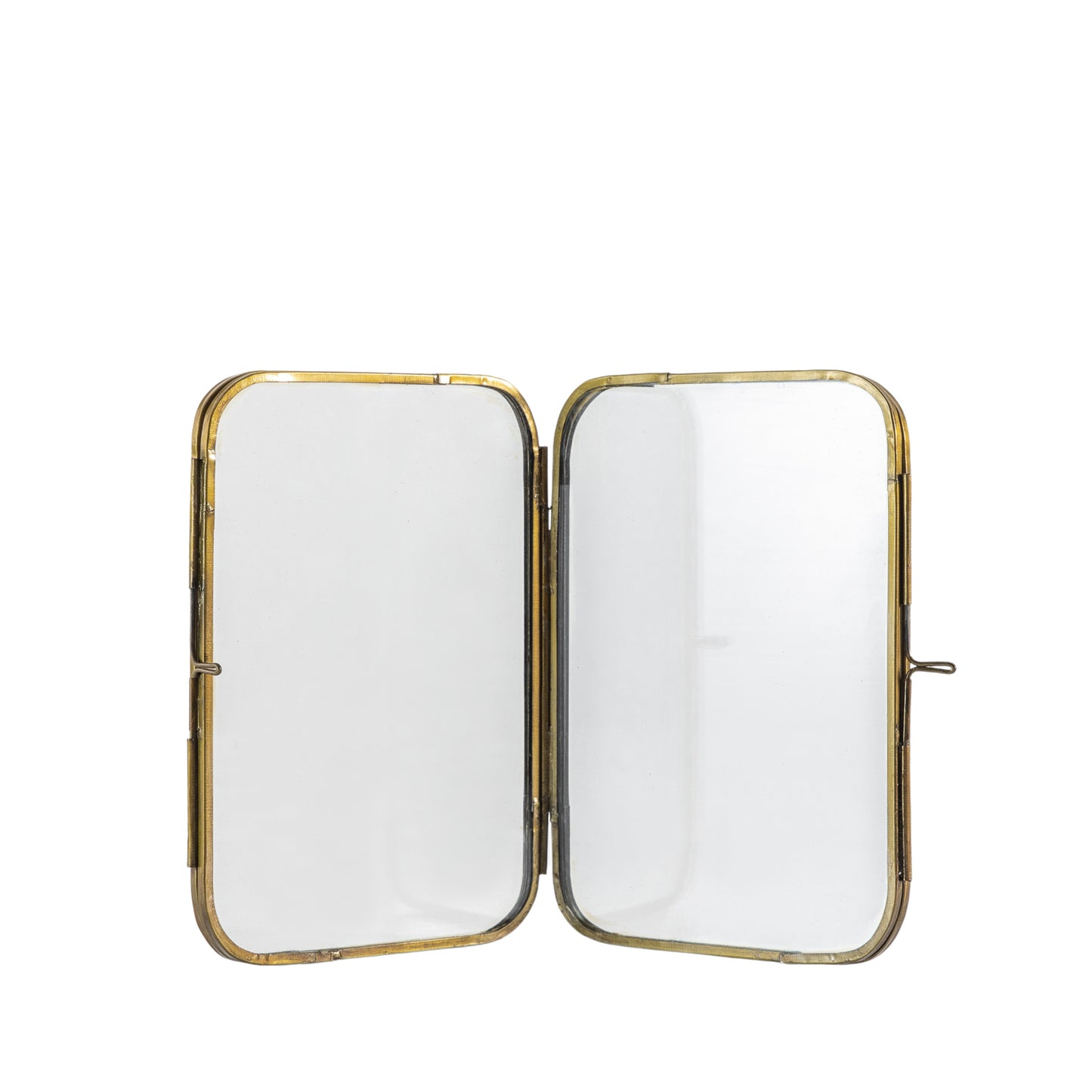 Zuri Double Photo Frame Antique Brass Small