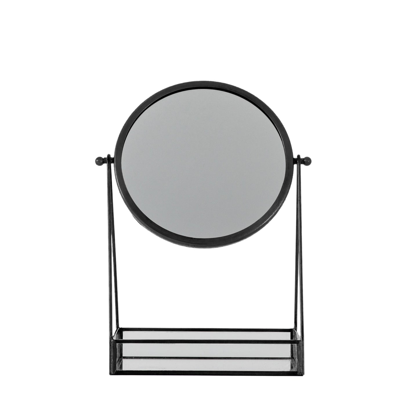 Lara Mirror with Tray Black