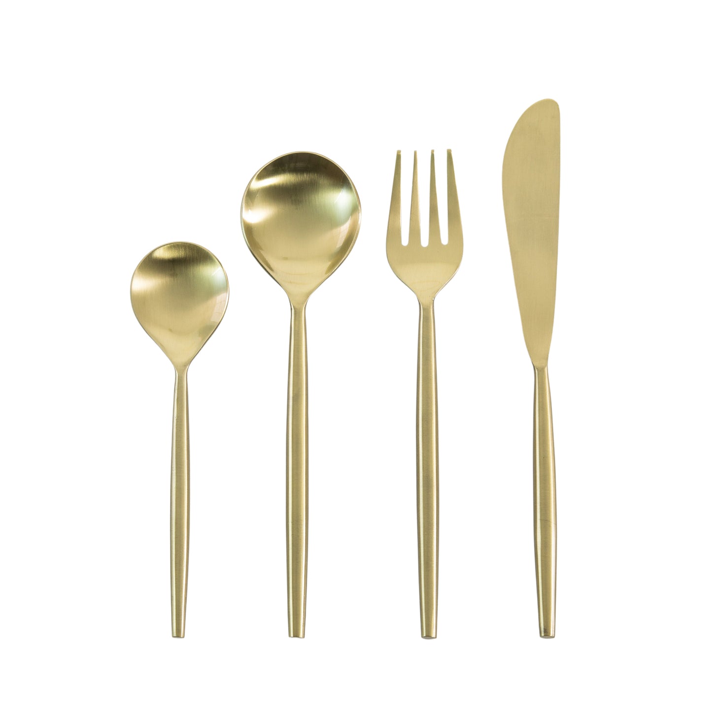 Juni Cutlery Set x16 Matt Gold