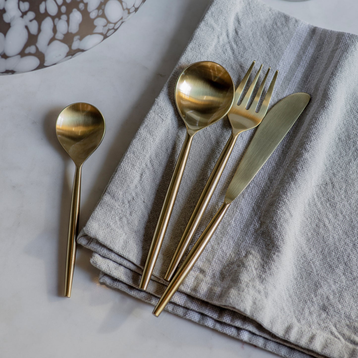 Juni Cutlery Set x16 Matt Gold