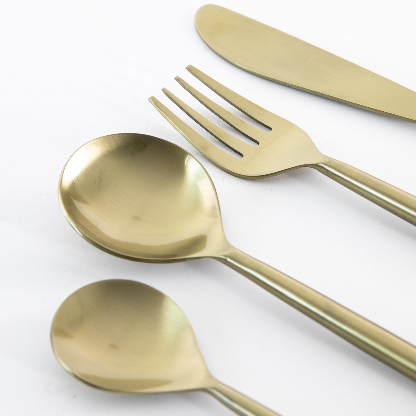 Juni Cutlery Set x16 Matt Gold