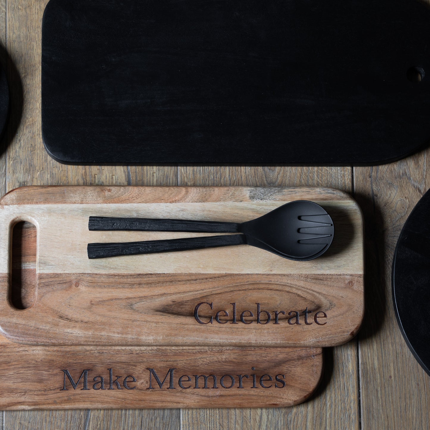 Mette Salad Servers (Set of 2) Matt Black