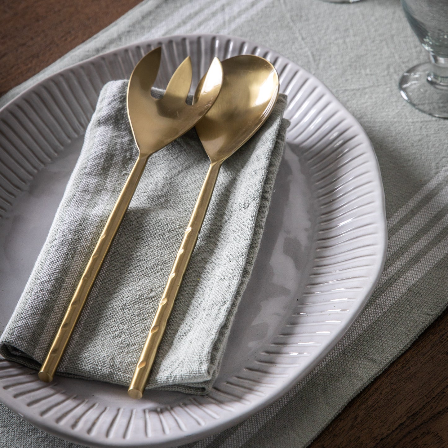 Mette Salad Servers Matt Gold
