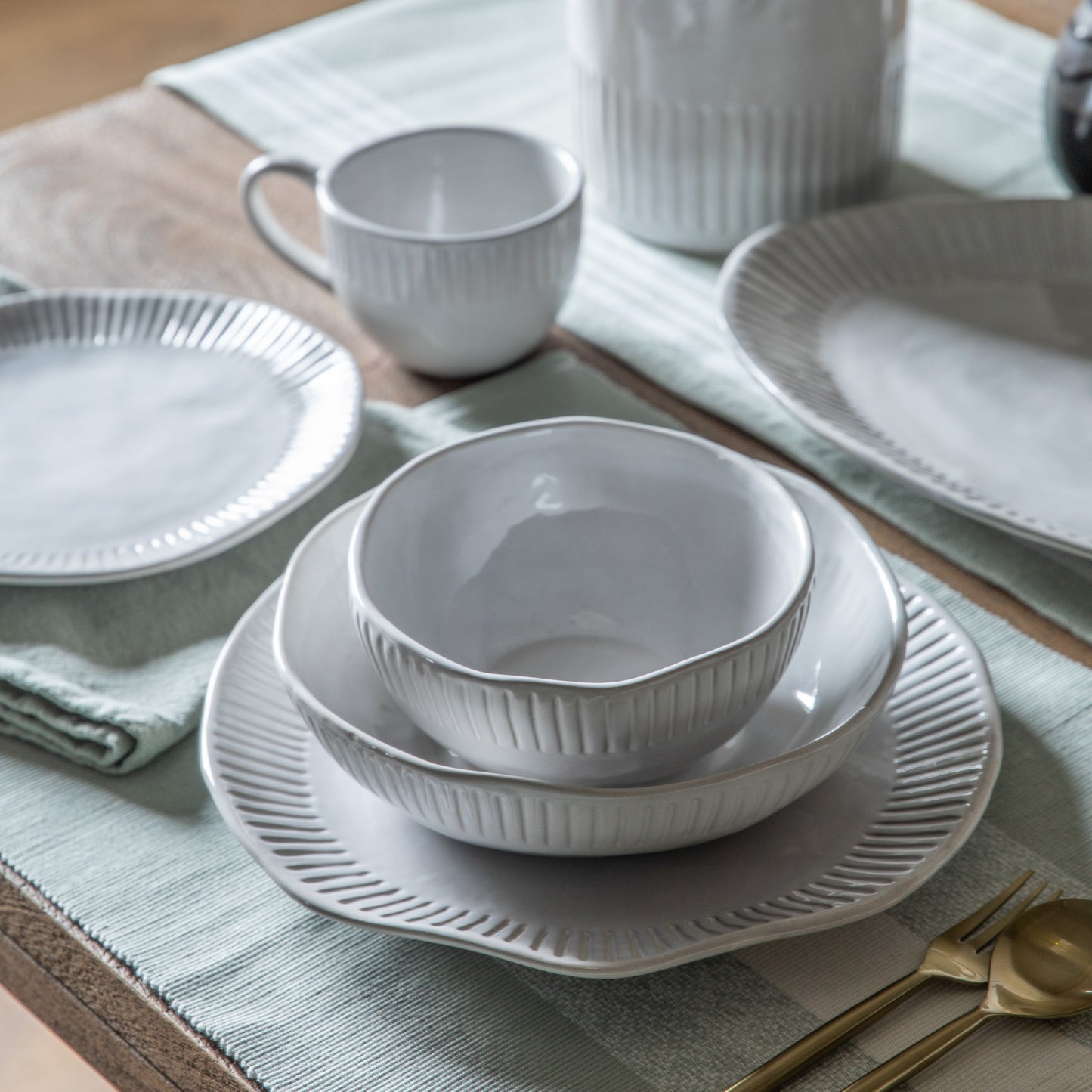 Organic Ridged Dinner Plate (4pk)