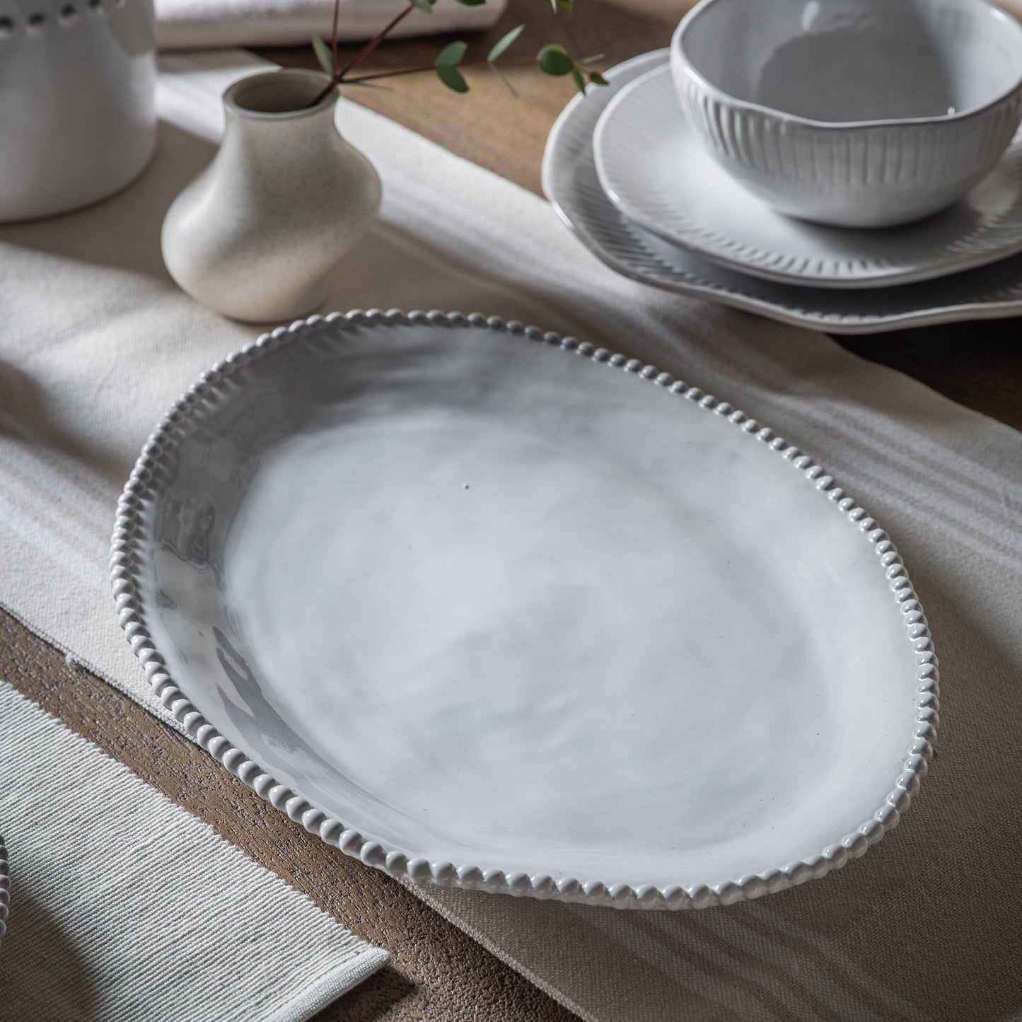 Organic Beaded Platter