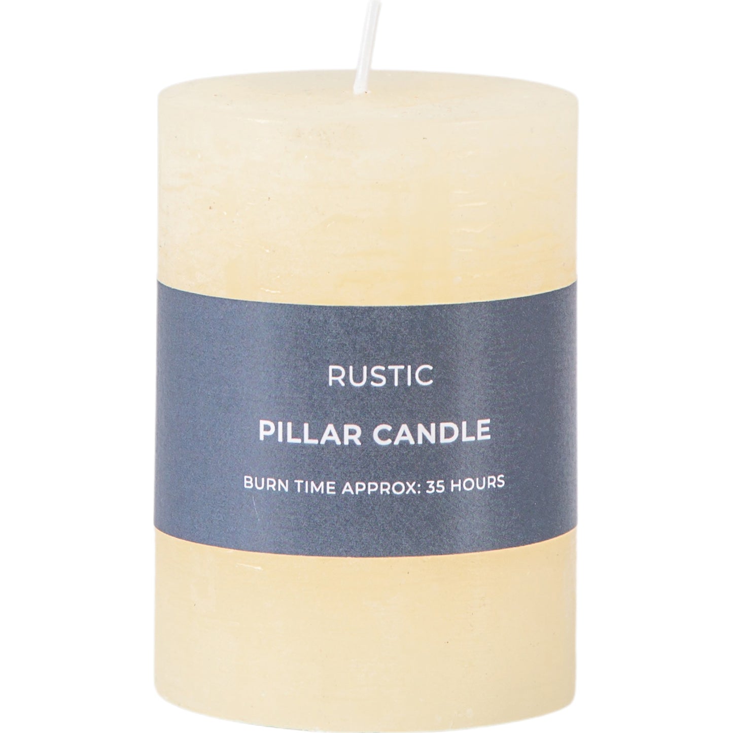 Pillar Candle Rustic Ivory (2pk)
