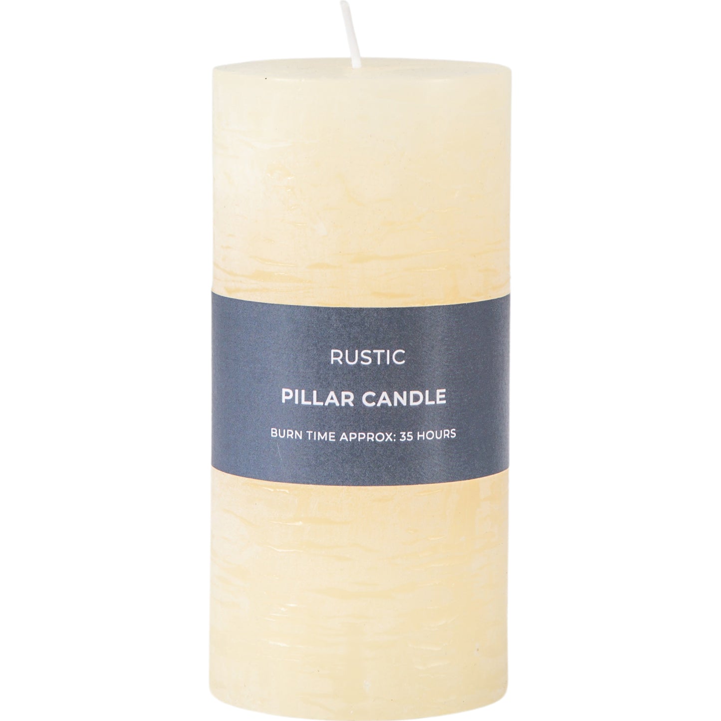Pillar Candle Rustic Ivory (2pk)