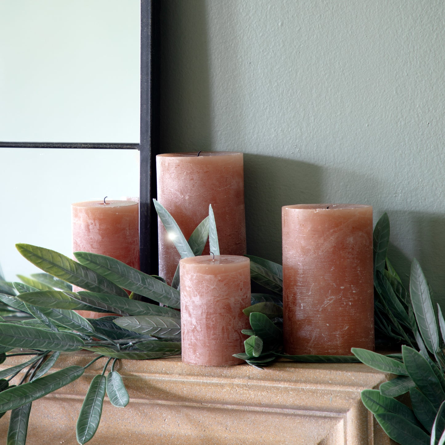Pillar Candle Rustic Amber