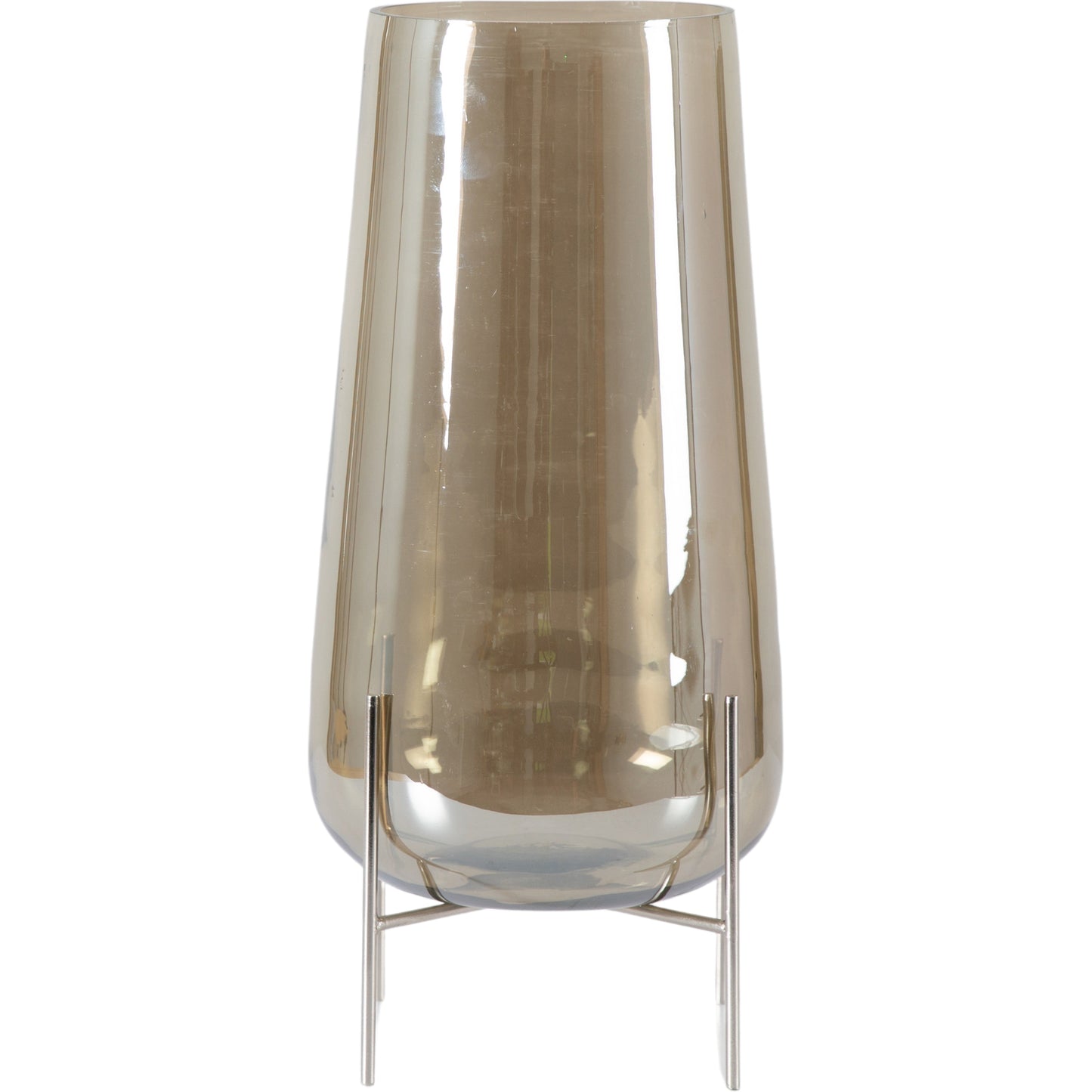 Razzo Vase with Stand Amber Lustre