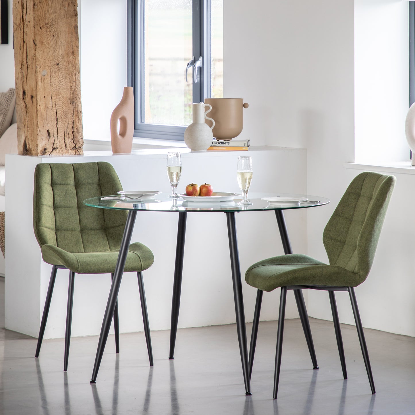 Manford Dining Chair Bottle Green (2pk)