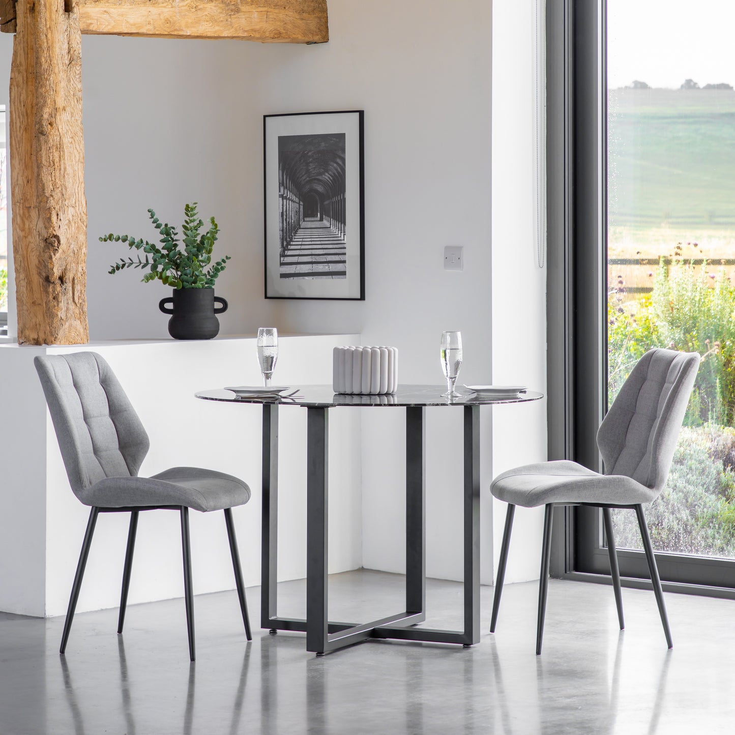 Manford Dining Chair Light Grey (2pk)