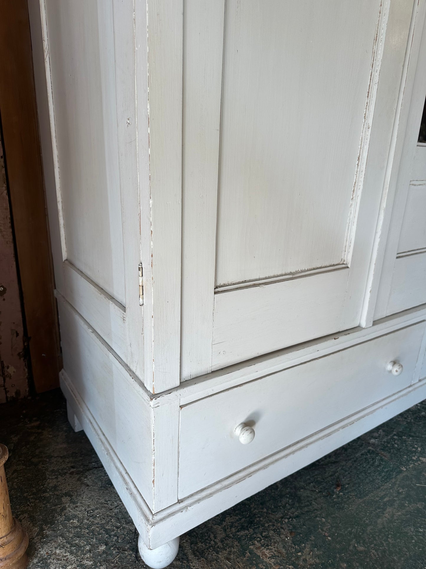 Rustic vintage triple knock down wardrobe