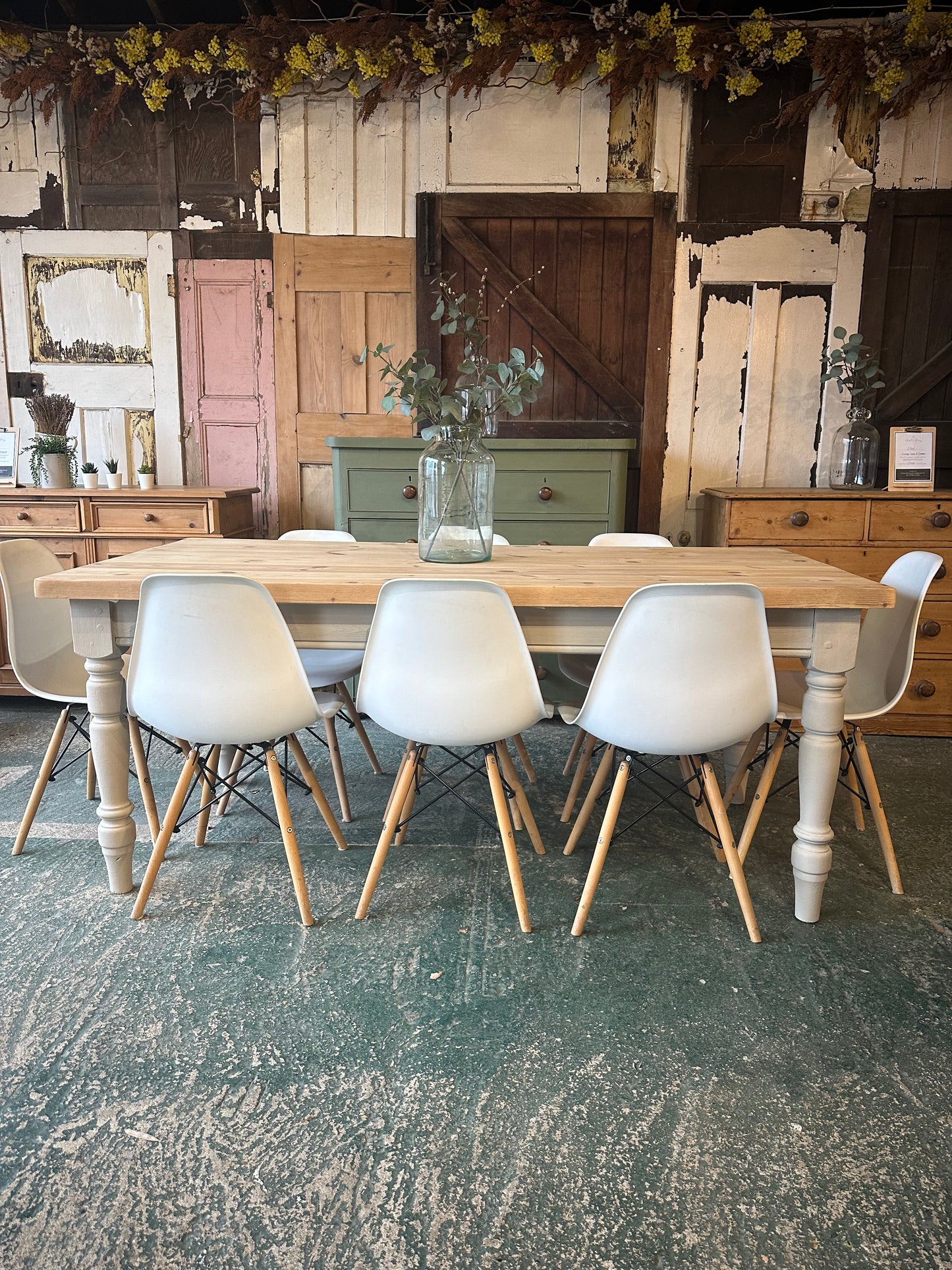 Rustic farmhouse table 8 seater
