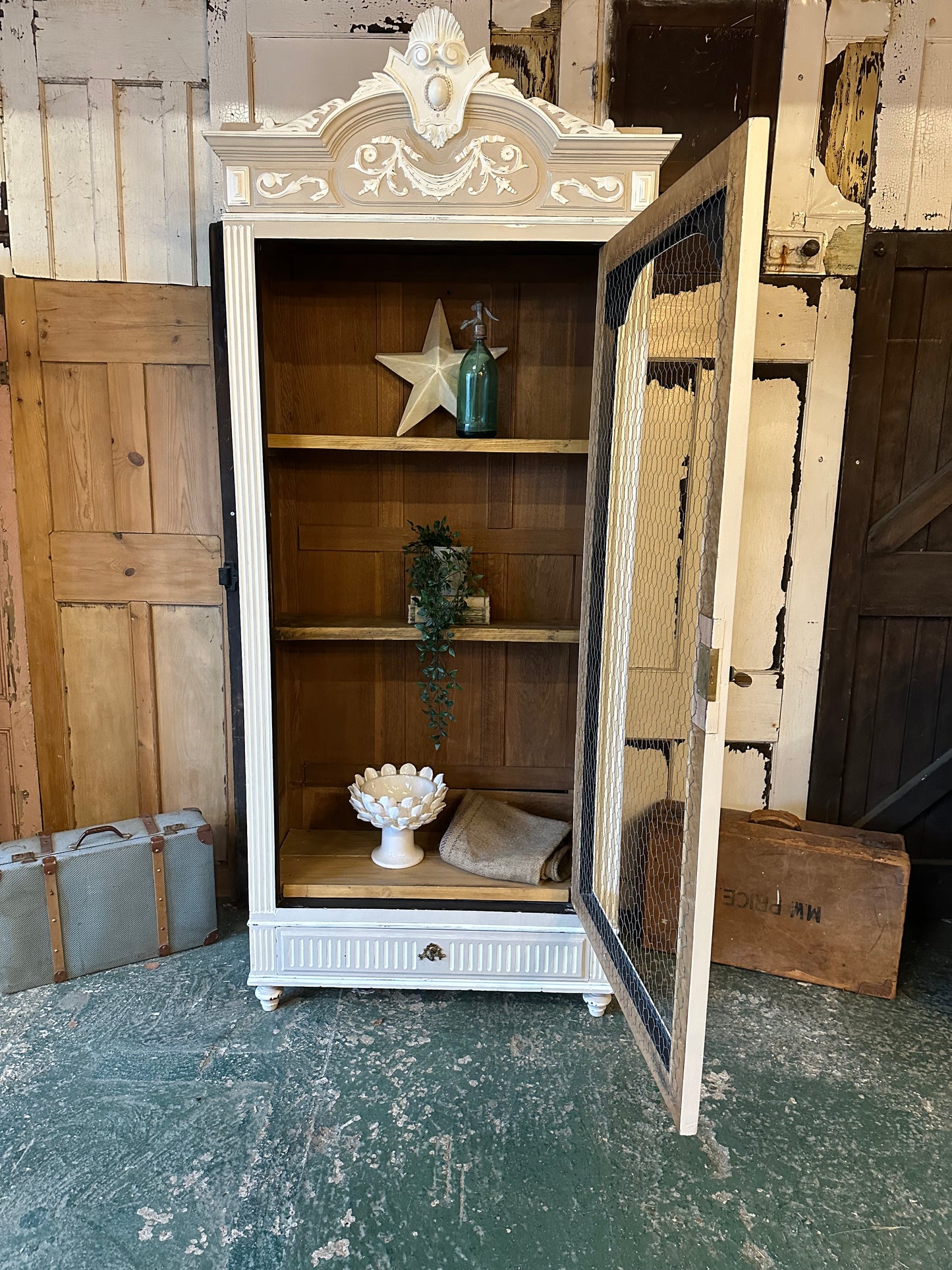Rustic vintage armoire / linen press