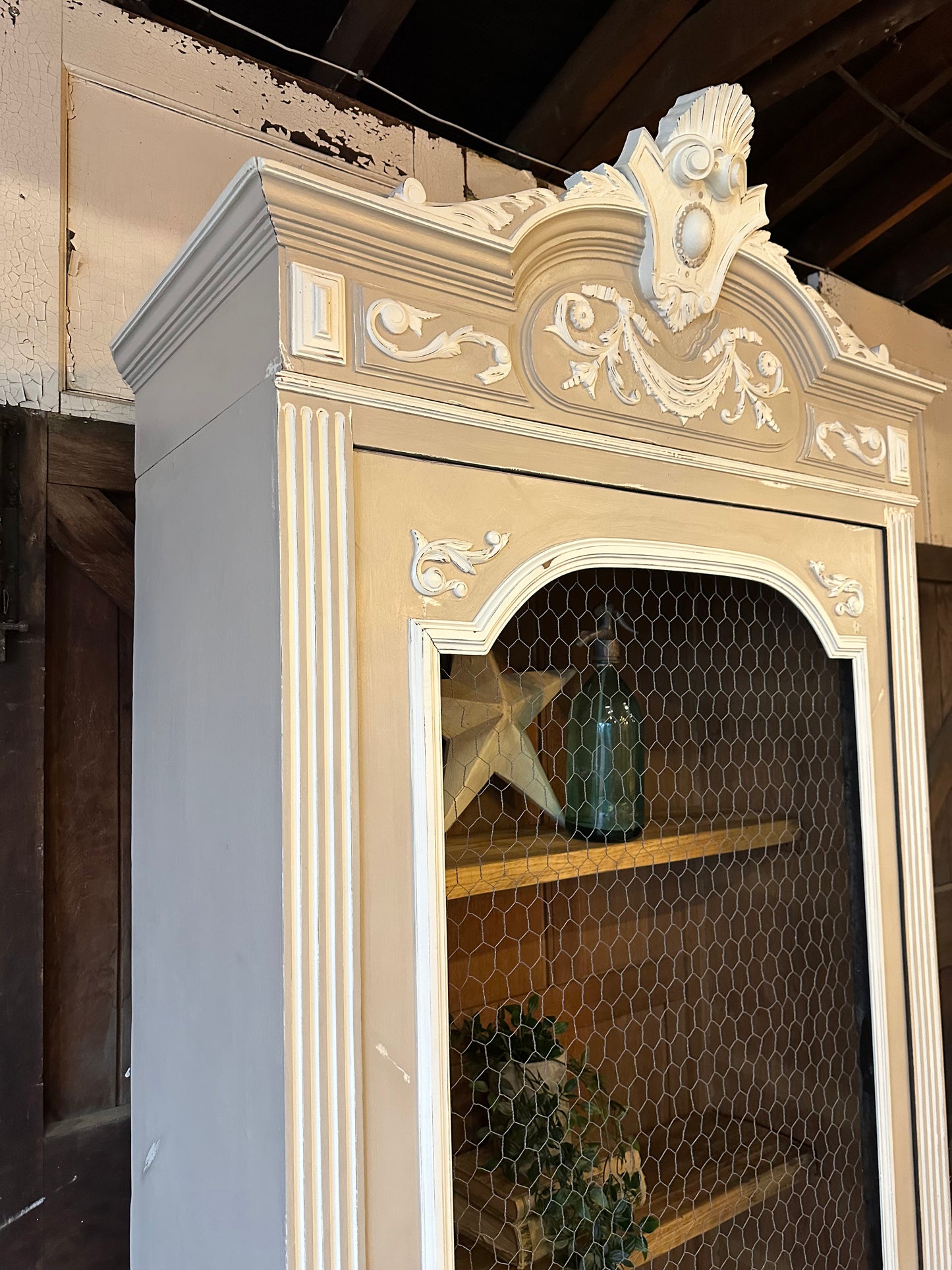 Rustic vintage armoire / linen press