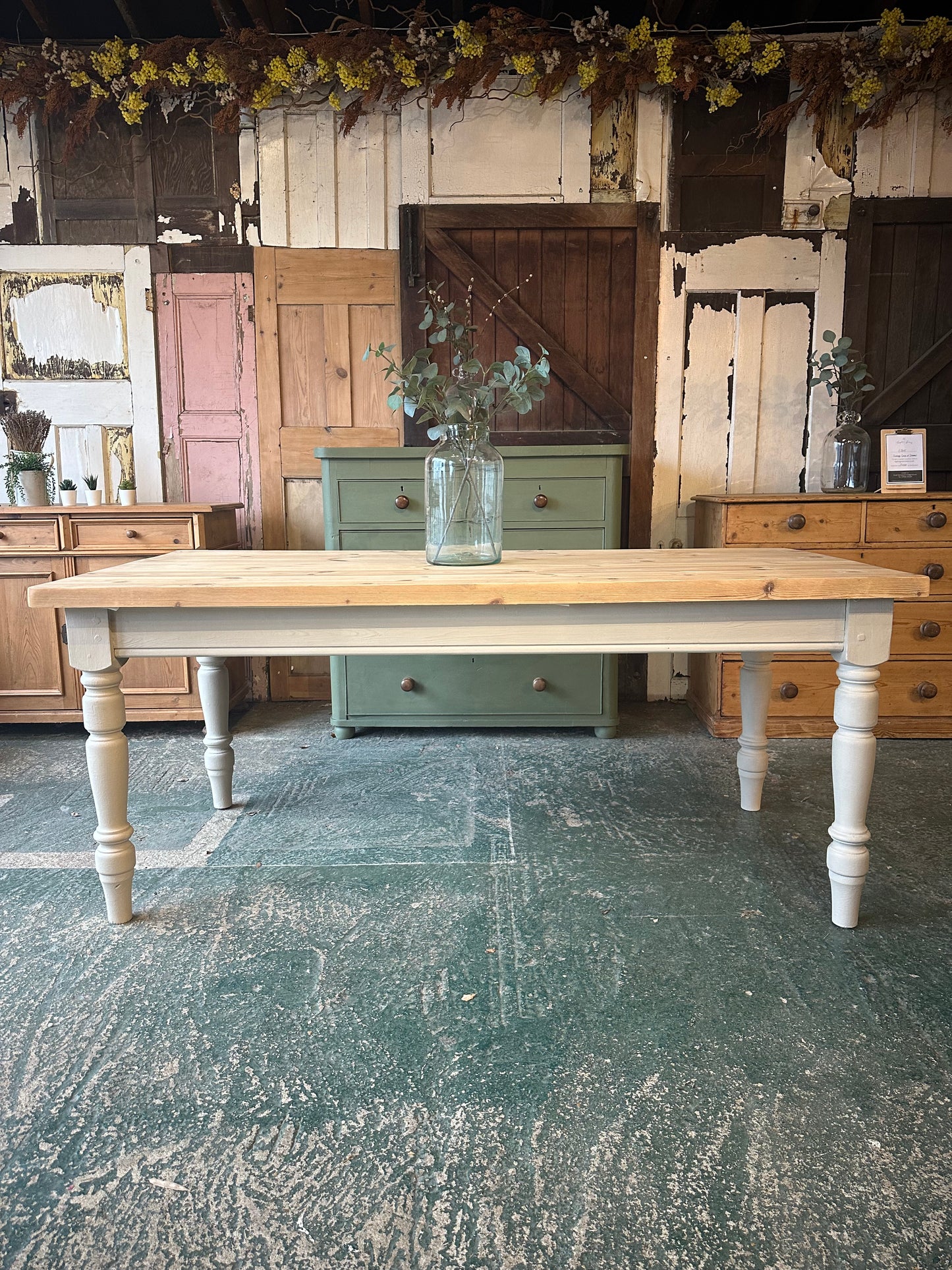 Rustic farmhouse table 8 seater