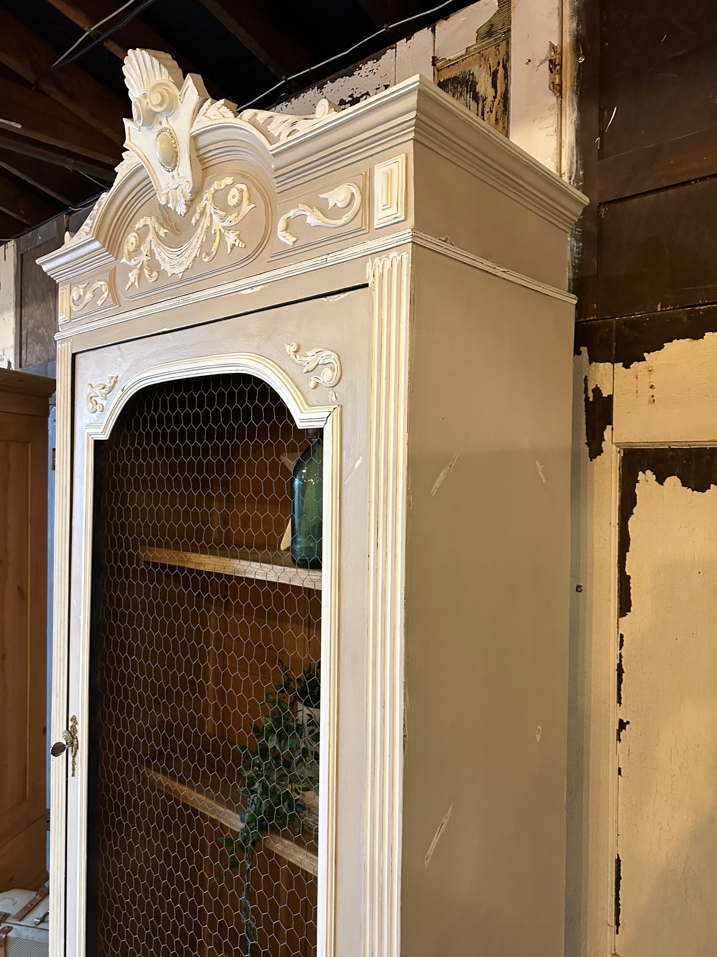 Rustic vintage armoire / linen press