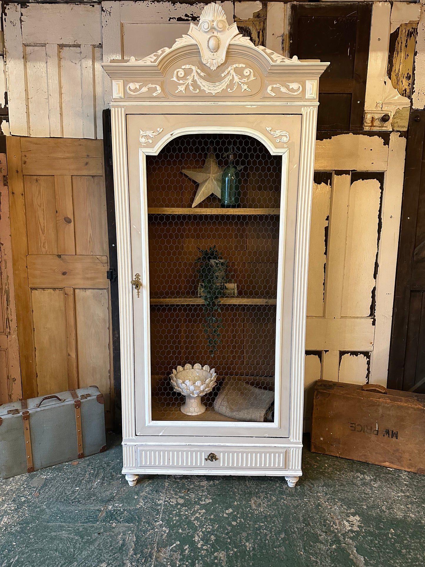 Rustic vintage armoire / linen press