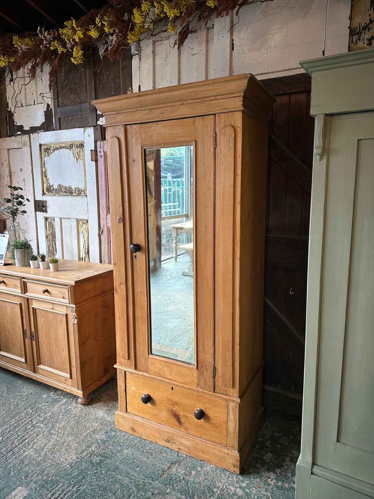 Rustic vintage wardrobe