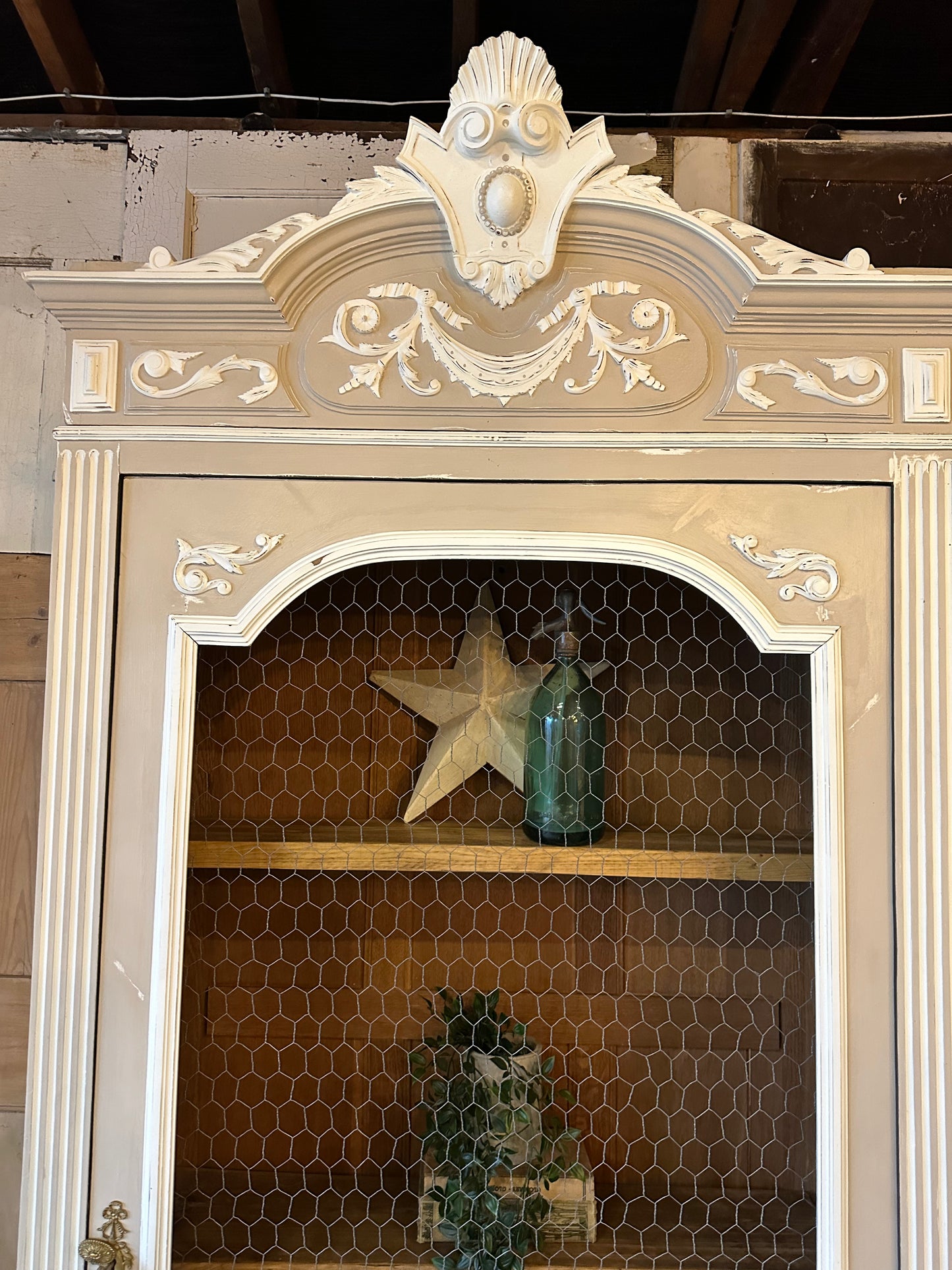 Rustic vintage armoire / linen press