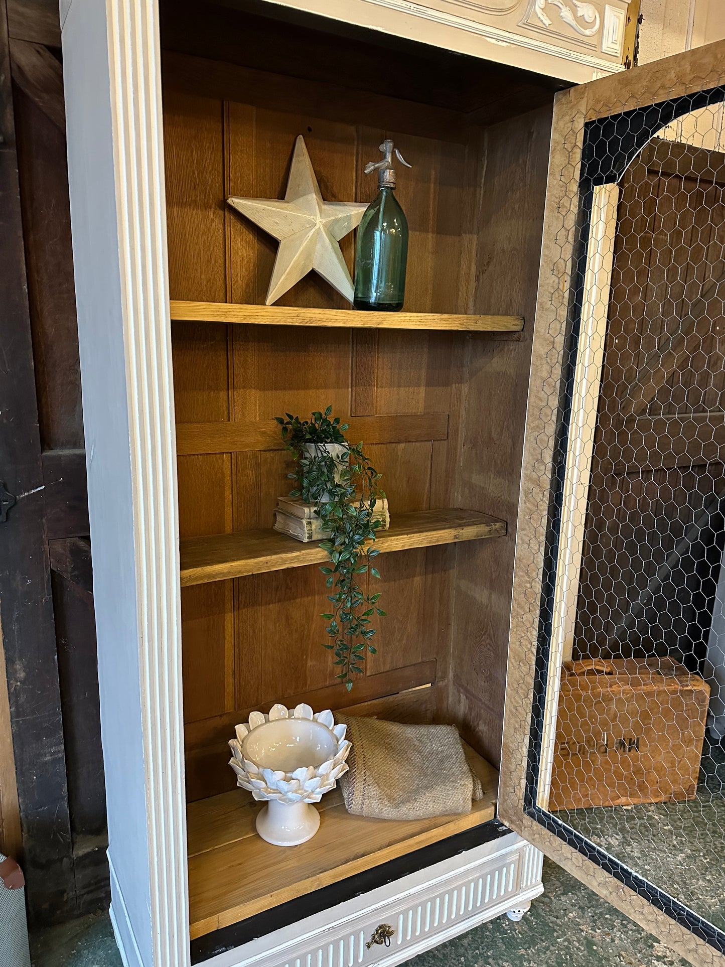 Rustic vintage armoire / linen press