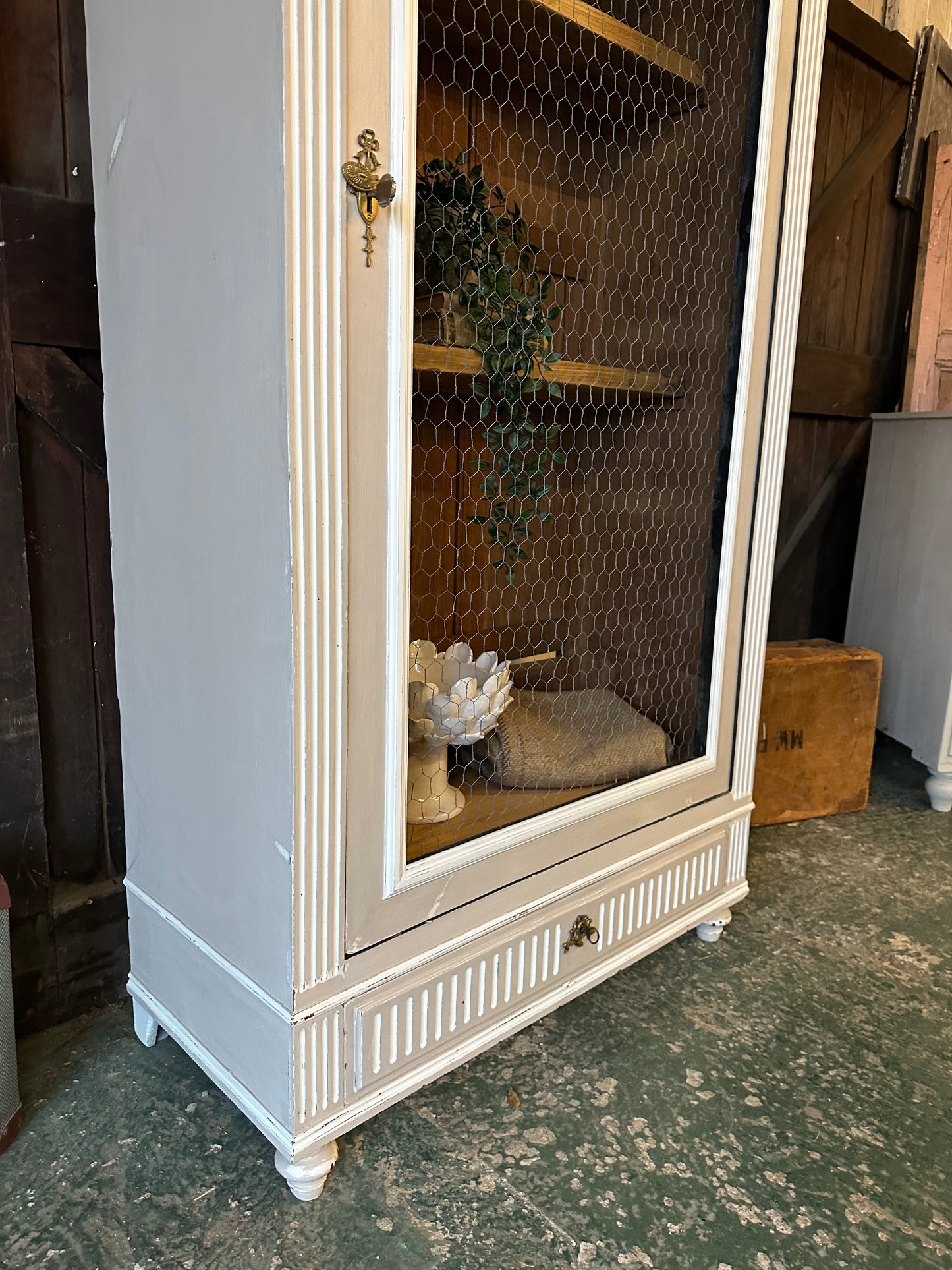 Rustic vintage armoire / linen press