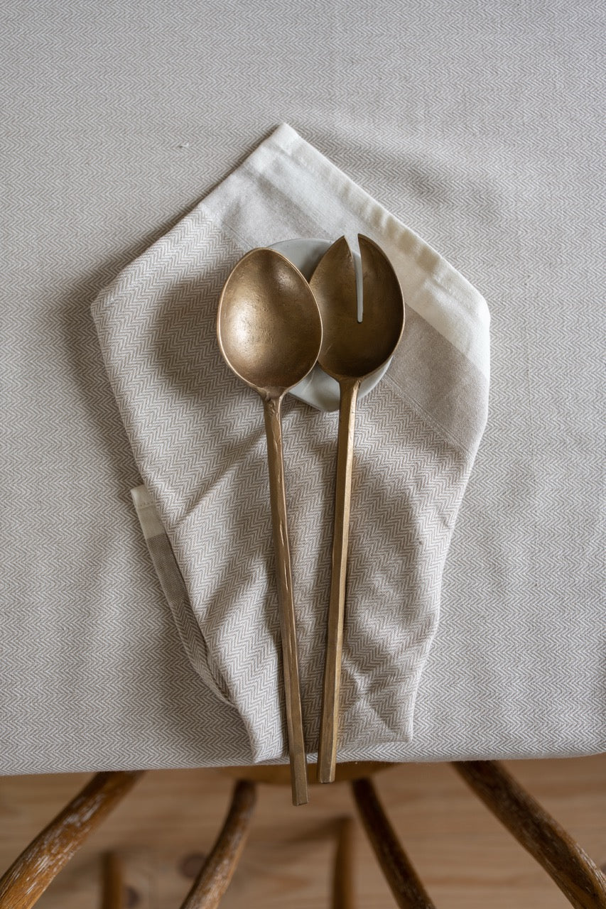 Forged Pair of Salad Servers