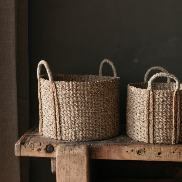 Nousta Set of 2 Seagrass Storage Baskets