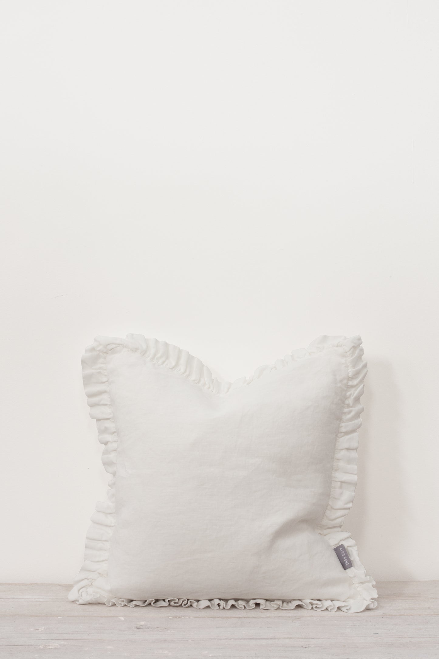 Oli Ruffle Cushion White