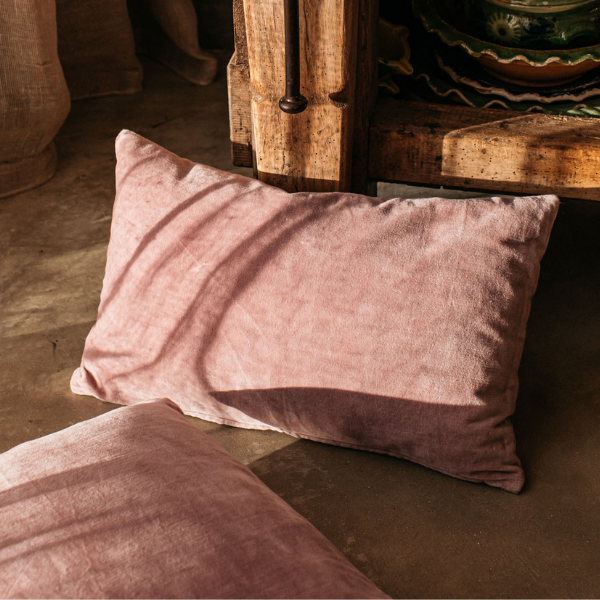 Misi Velvet Cushion Mauve