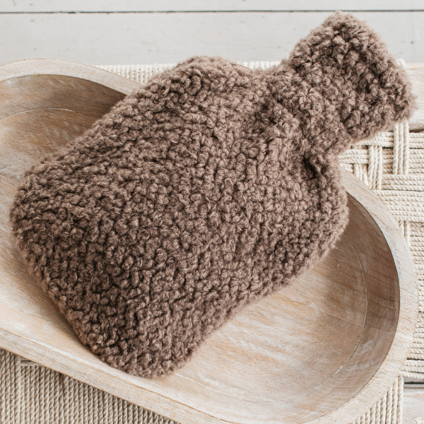 Luft Teddy Fleece Hot Water Bottle Cappuccino