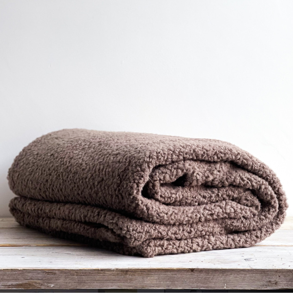 Luft Teddy Fleece Throw Cappuccino