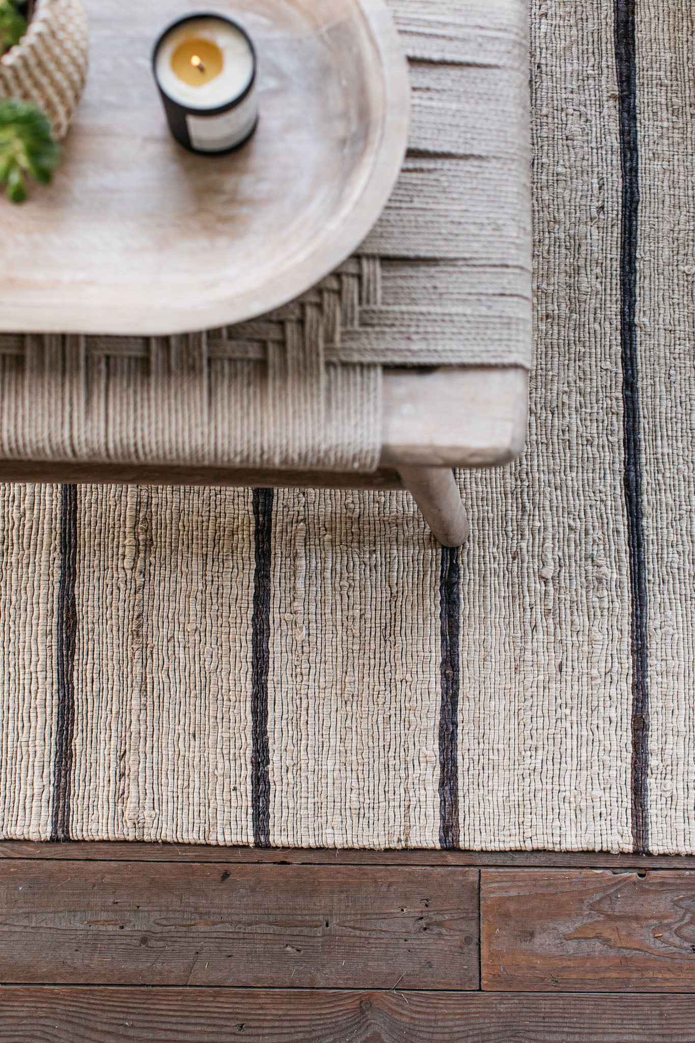 Hasta Stripe Jute Rug Large