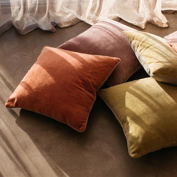 Unari Velvet Cushion Olive Green