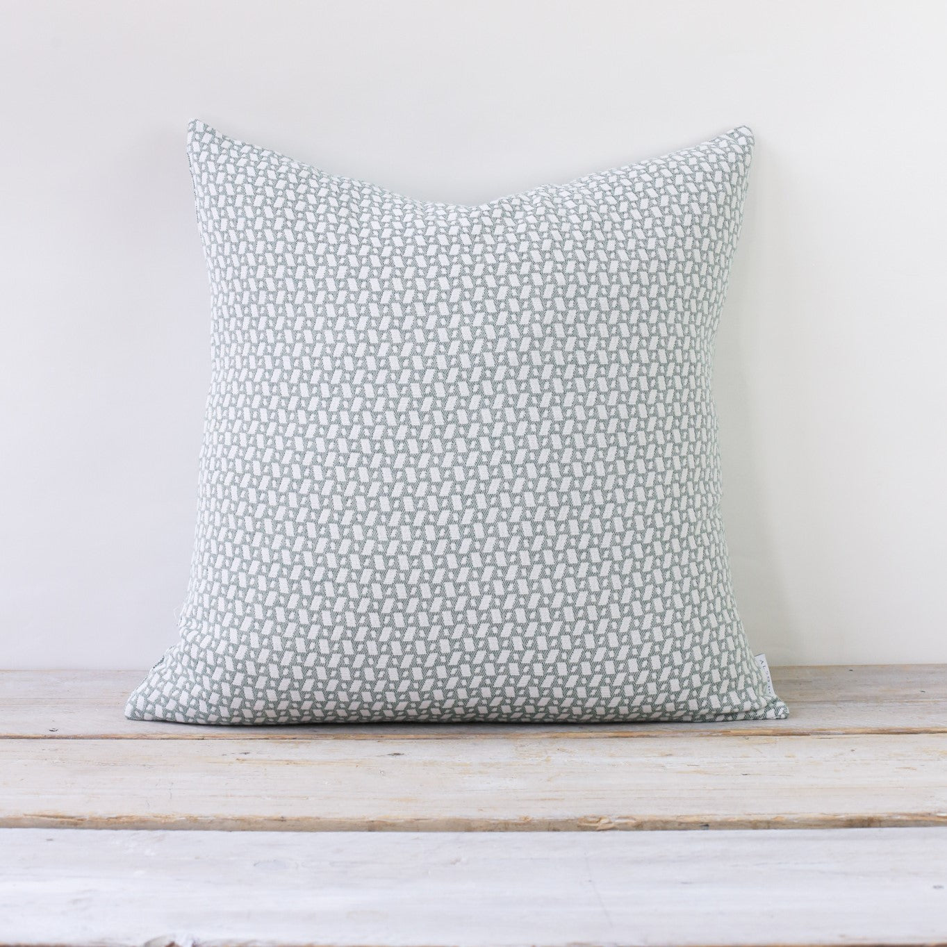 Fyn Geometric Sea Green Cushion 50x50cm