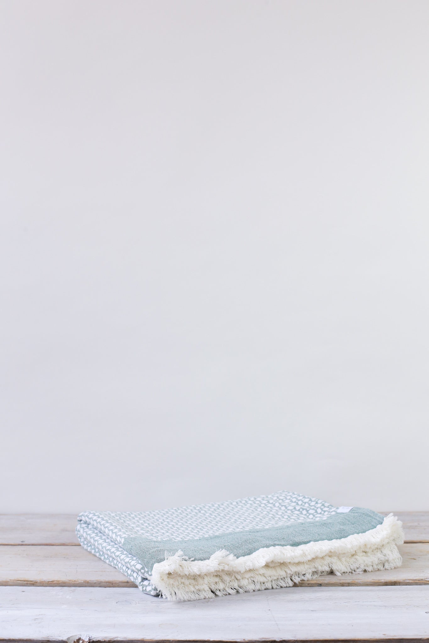 Fyn Geometric Sea Green Throw