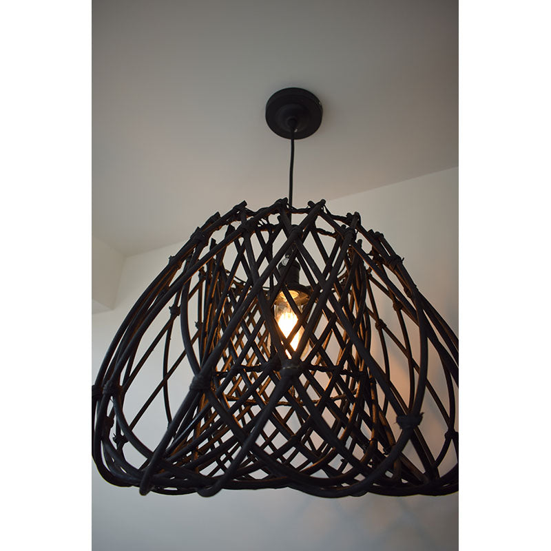Rattan Light Shade Black