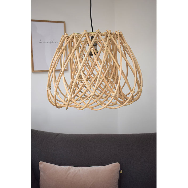 Rattan light shade natural