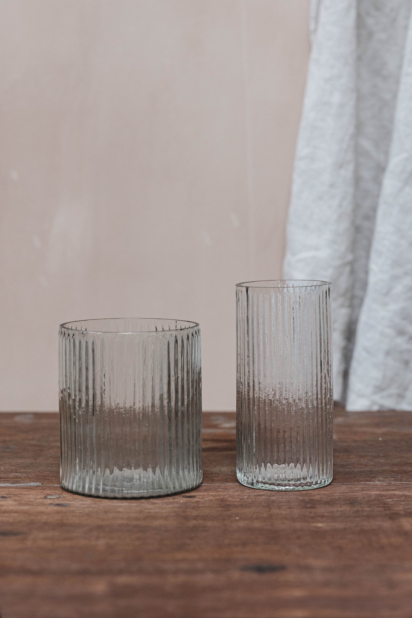 Wide Ribbed Vase