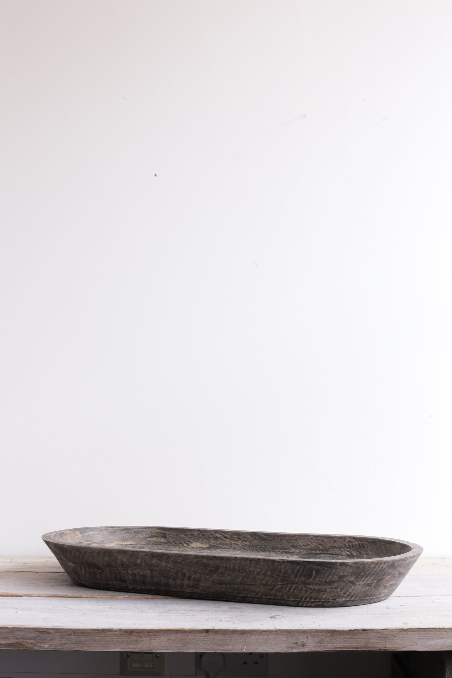 Mo Mango Wood Large Serving Bowl Black
